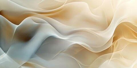 Obraz premium A soft, flowing abstract pattern in warm neutral tones, creating a calm and peaceful aesthetic