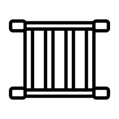 Safety Gate Vector Line Icon Design