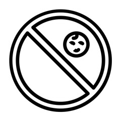 Naklejka premium Choking Hazard Warning Vector Line Icon Design