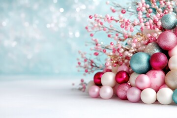 Obraz premium Festive Christmas Decoration Arrangement