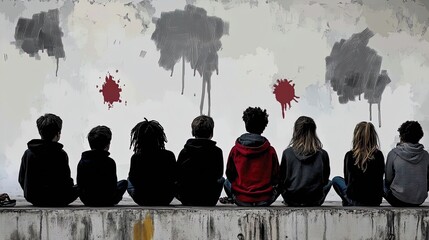 empowering dialogue: teenagers engage in social justice discussions in a modern classroom - ideal poster for inspiring social change and inclusivity in educational spaces