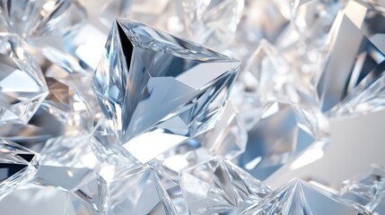 Shiny crystals in various shapes