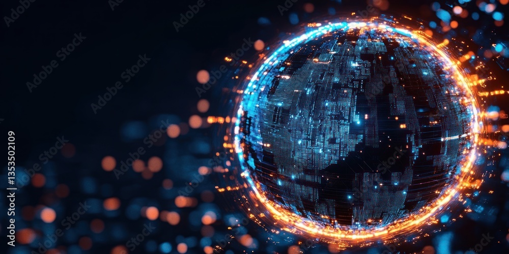 Aufkleber AI Analytics and Data Visualization for Global Digital Transformation and Future Technology Innovations