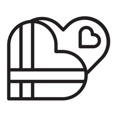 Fototapeta premium Chocolate Truffle Box Vector Line Icon Design