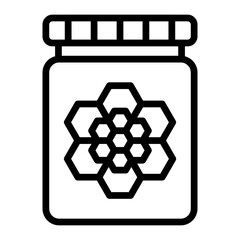 Honeycomb Candy Vector Line Icon Design