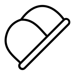 Marzipan Figurine Vector Line Icon Design