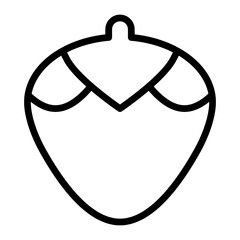 Strawberry Gummies Vector Line Icon Design