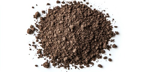 Dark Brown Soil Pile: A Textured, Earthy Close-Up
