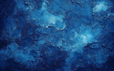 Obraz premium Abstract Blue Ocean Texture Impressionist Background with Deep Blue Hues and Soft Brush Strokes for Grunge Wallpaper
