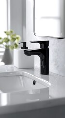 Modern Black Bathroom Faucet. (1)