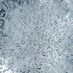 abstract closeup of water bubbles in water
