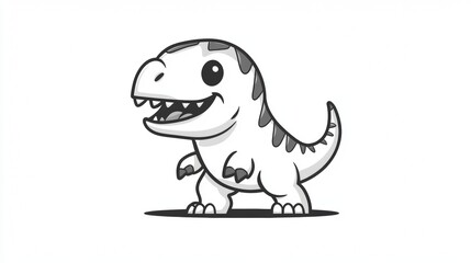 Cute Baby T-Rex Cartoon Drawing