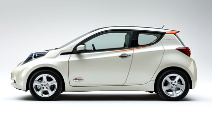 Fototapeta premium Sleek Electric Car: Modern Design and Eco-Friendly Mobility