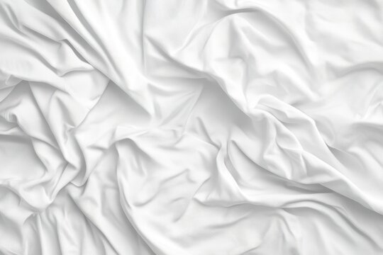 white wrinkled bedding sheet fabric