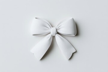 Naklejka premium Elegant white bow, simple and decorative