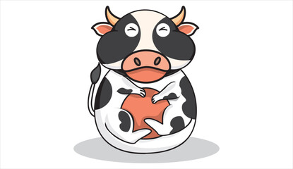 funny cow cartoon