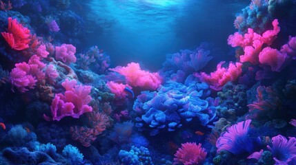 Obraz premium Vibrant Underwater Coral Reef Paradise