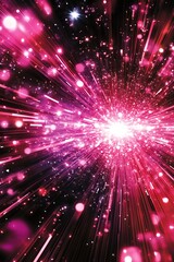 Obraz premium A vibrant burst of pink and red emanating from a center