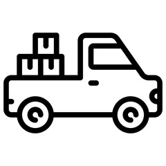 pick up delivery line icon
