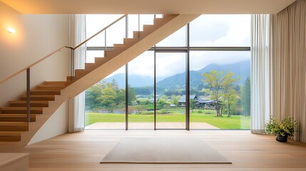 Obraz premium Modern Staircase for Mountain View Home.