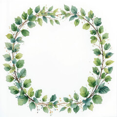 Fototapeta premium green leaves border