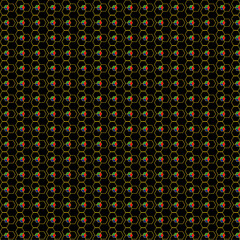 Geometric Hexagon Pattern with Colored Cubes