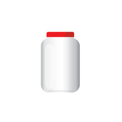 Glass Jar for canning and conservation. Vector empty jar design template with cover or lid on transparent