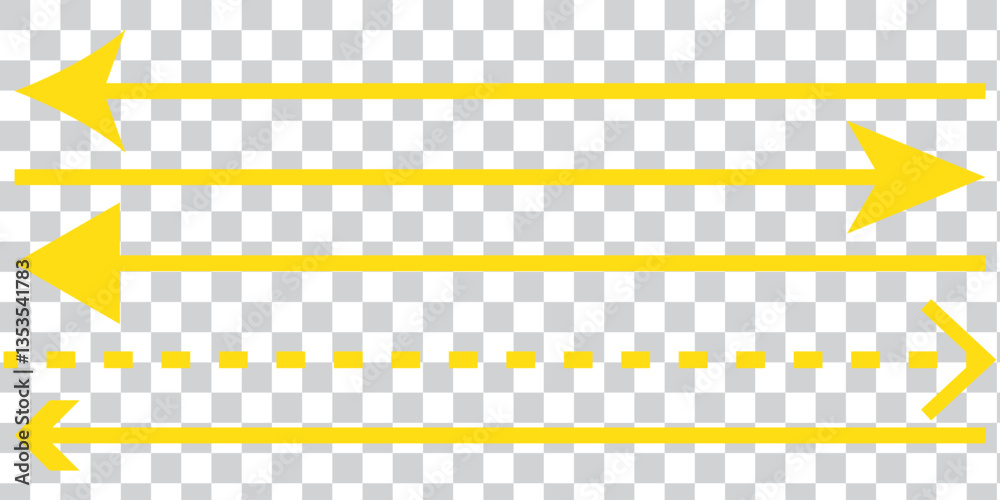 Poster set of long arrow vector, icon . horizontal double side arrow. straight long arrow vector icon set. 