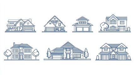 Collection of residential house styles