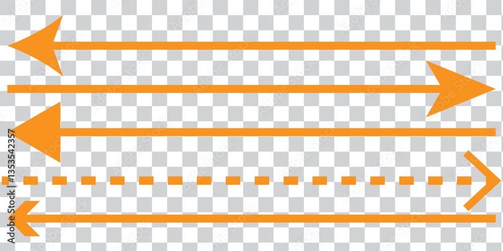 Poster set of long arrow vector, icon . horizontal double side arrow. straight long arrow vector icon set. 