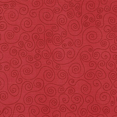 Floral ornament with swirl pattern, seamless paper  fabric