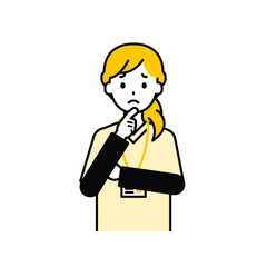 上半身のポーズ_シンプルな介護士の女性13