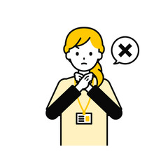 上半身のポーズ_シンプルな介護士の女性14