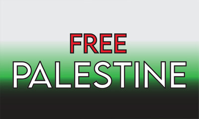 Only Free Palestine text effect