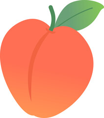 Illustration of a peach