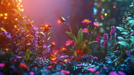 Enchanted Blooming Garden Scene