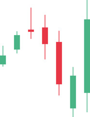Candlestick Chart Illustration for Financial Analysis