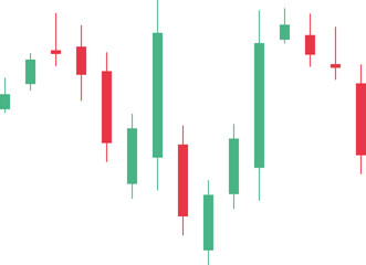 Candlestick Chart Illustration for Financial Analysis