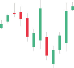 Candlestick Chart Illustration for Financial Analysis