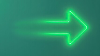 green arrow on a black background