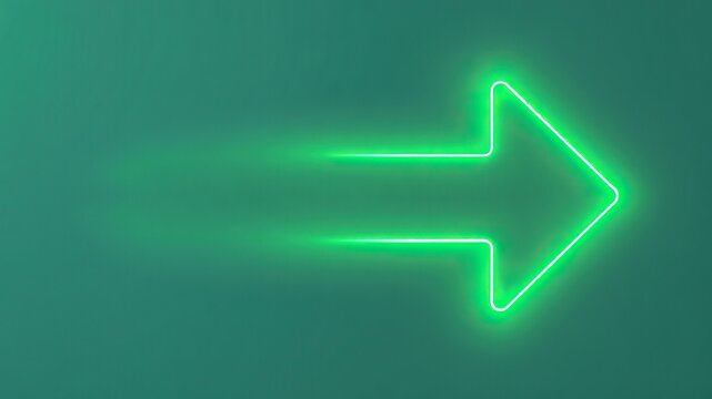 green arrow on a black background