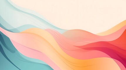 Fototapeta premium Abstract Pastel Wave Design Background Image