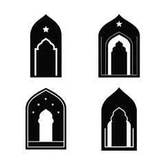 Obraz premium Islamic Architectural Design Elements: Four Decorative Archways