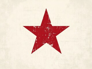 A red star on a white background