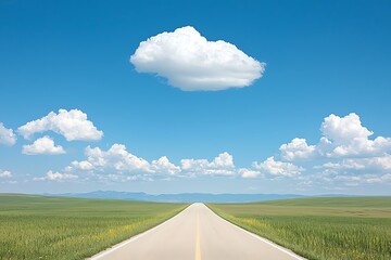 Open Road for Prairie Sky, Summer Journey.