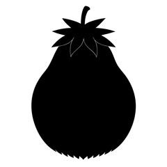 Chayote silhouette vector illustration 
