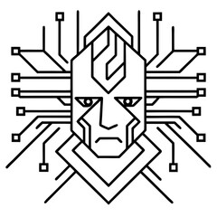 Digital glitch and cyberpunk effects vector illustration 