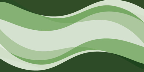 Abstract green wave background, Vector green line background curve element with white space for text and message design, overlapping layers. EPS 10