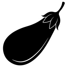 Eggplant silhouette vector illustration