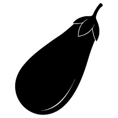 Eggplant silhouette vector illustration